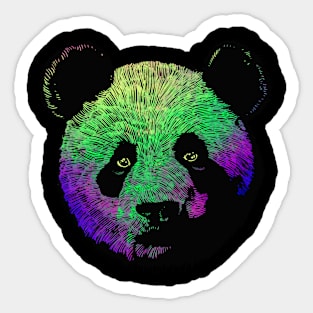 Awesome Colored Panda Sticker